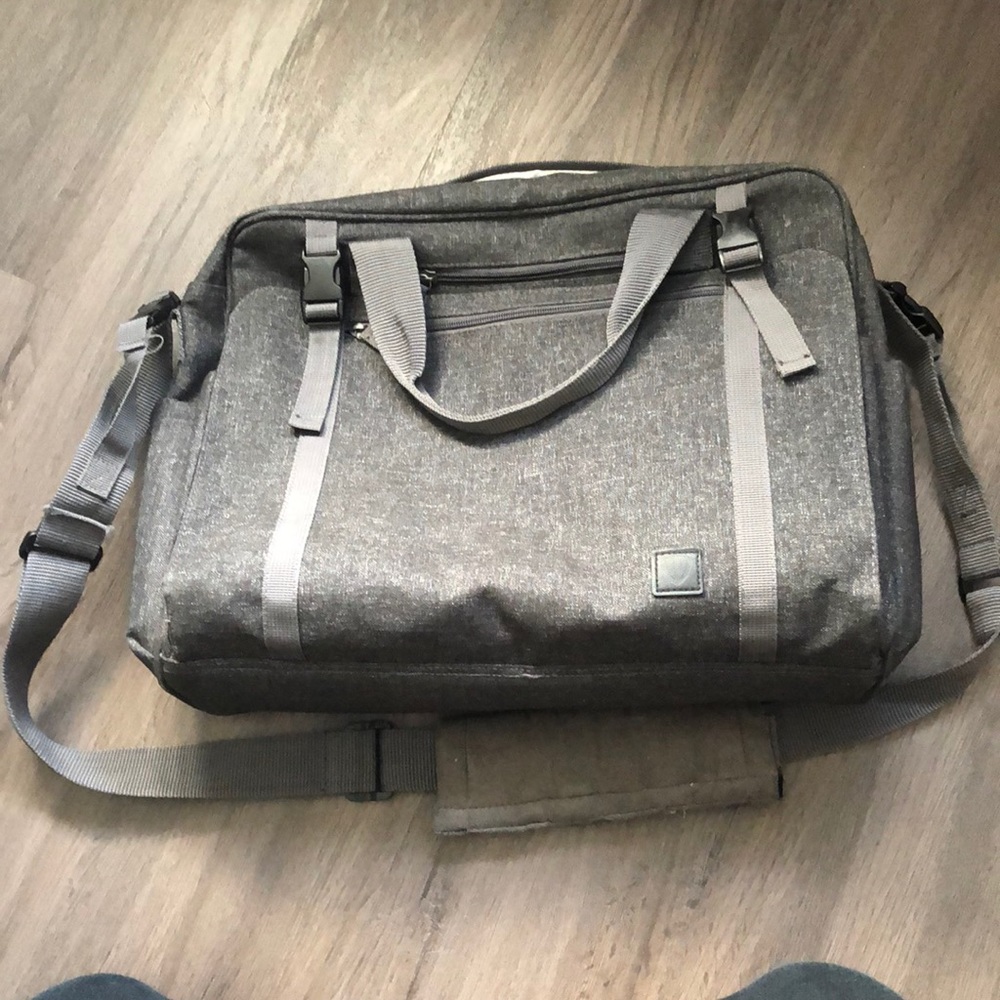 Unisex grey baby bag